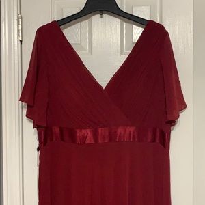 Red Burgundy Formal Floor Length Dress